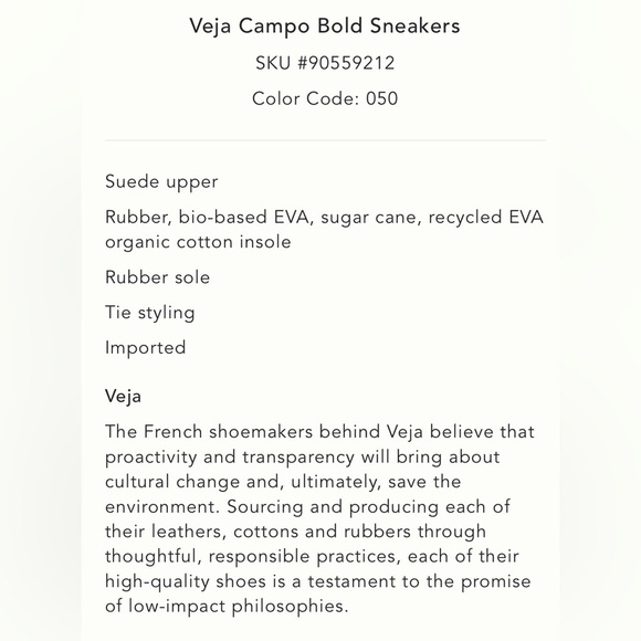 Free People x VEJA Campo Bold Sneakers Size 6 NIB - Picture 5 of 16